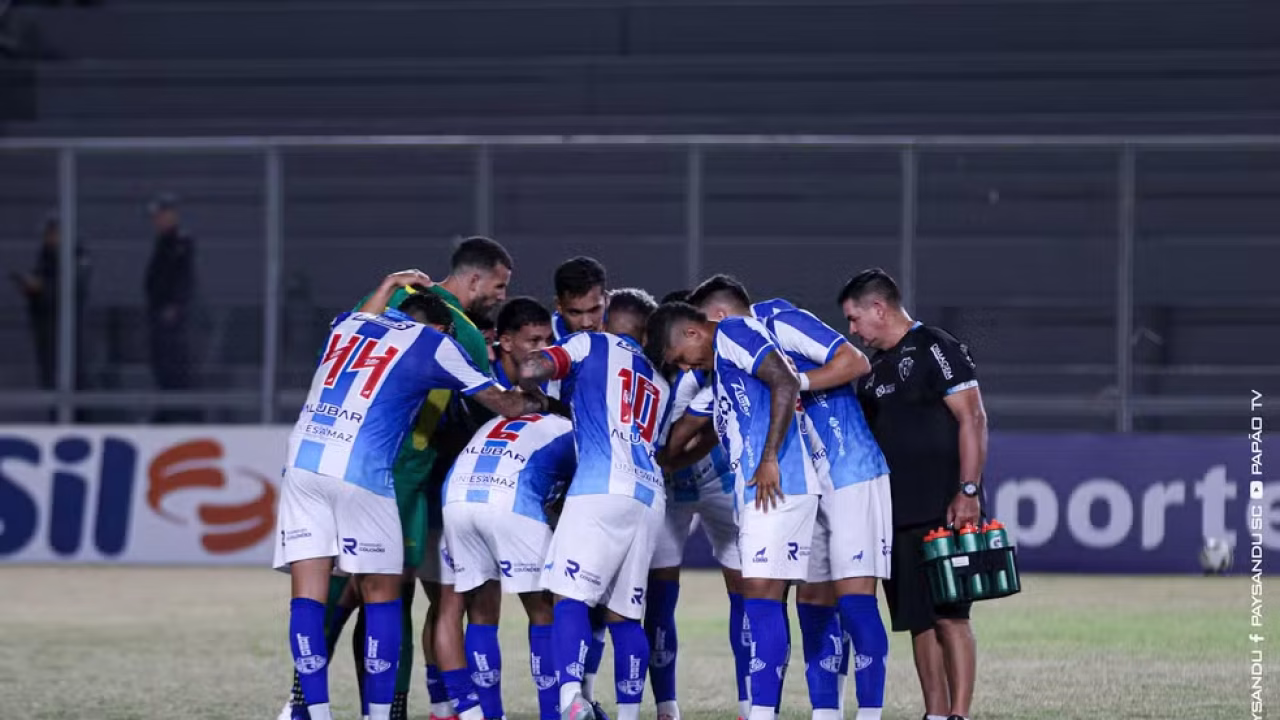 Paysandu no jogo contra o Amazonas pela 15ª rodada da Série C — Foto: Jorge Luís Totti/Paysandu