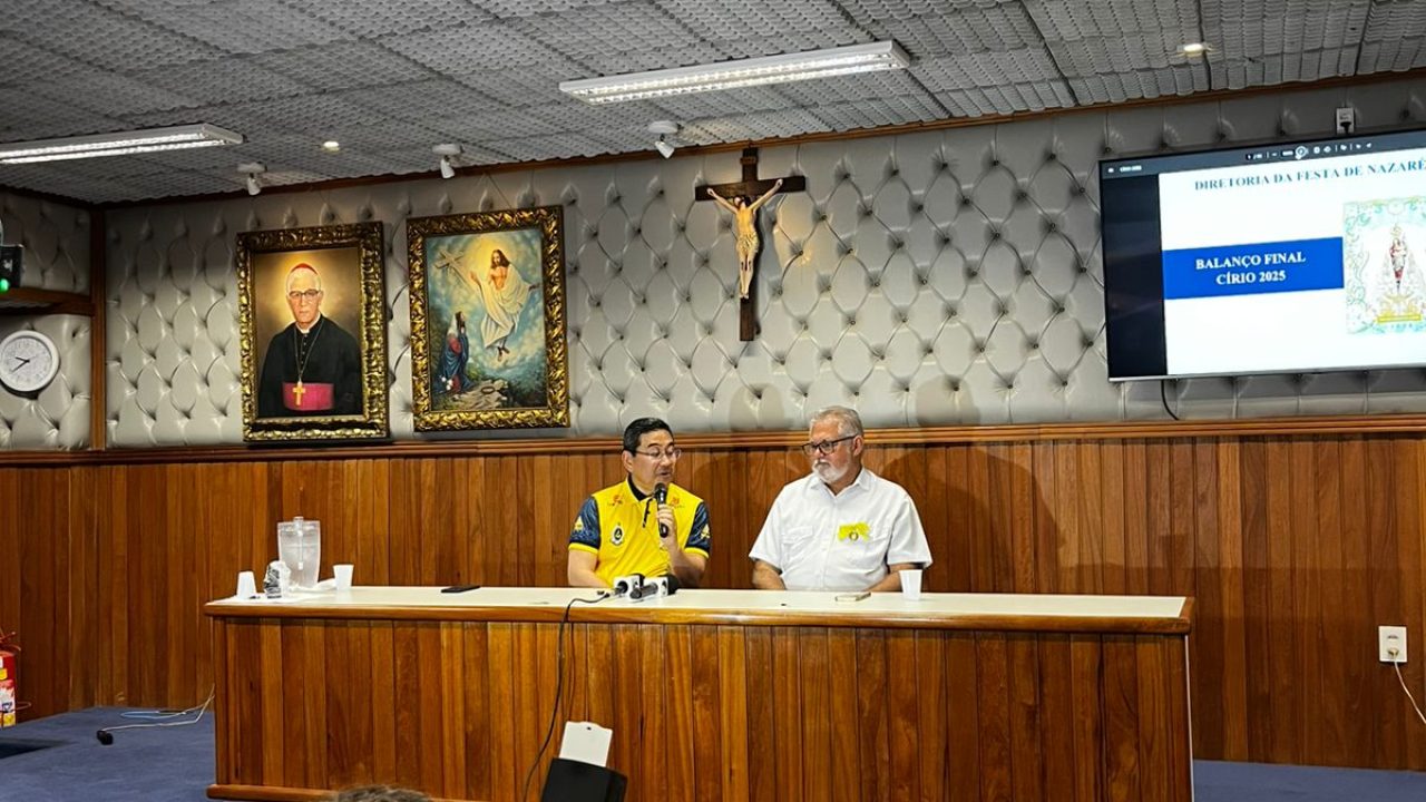 Na foto: Arcebispo Metropolitano de Belém, Dom Júlio Akamine
Diretor coordenador do Círio 2025/ 2026, Antônio Sousa.